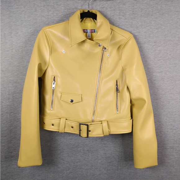 2x 👯♀️Host Pick⚡️Urban Outfitters Celeste Faux Leather Moto Jacket - Picture 5 of 16